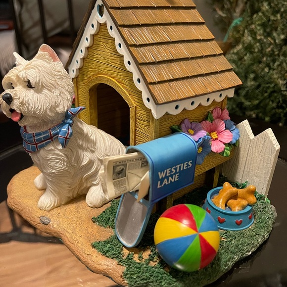 Danbury Mint Westie Lane “Home Sweet Home” decor.